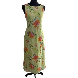 Vintage Patricia Jones Green Maxi Dress 2P Romantic Fairy Floral Phoebe